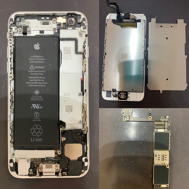 iPhone6s　分解　乾燥完了