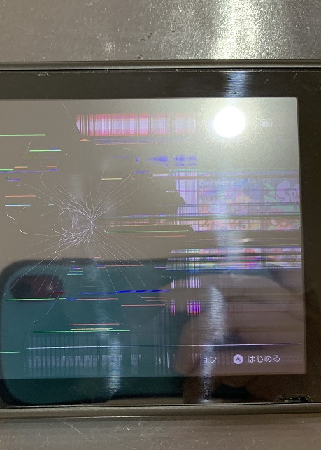 Nintendo Switch　液晶破損　表示確認