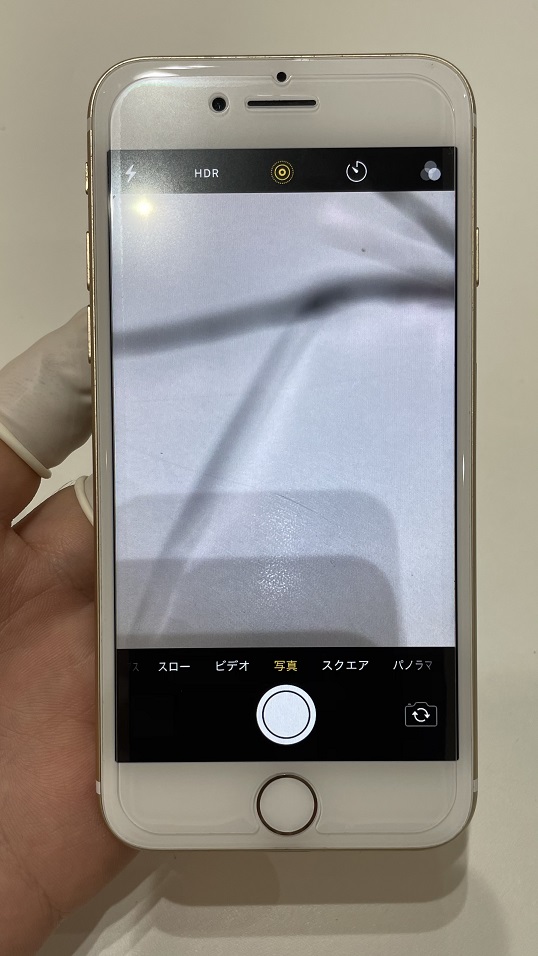 iPhone7　カメラ　亀裂映り込み