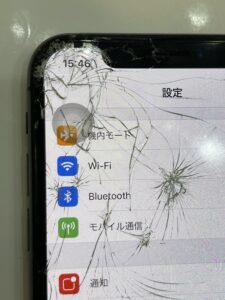 iPhoneX 画面修理前　拡大